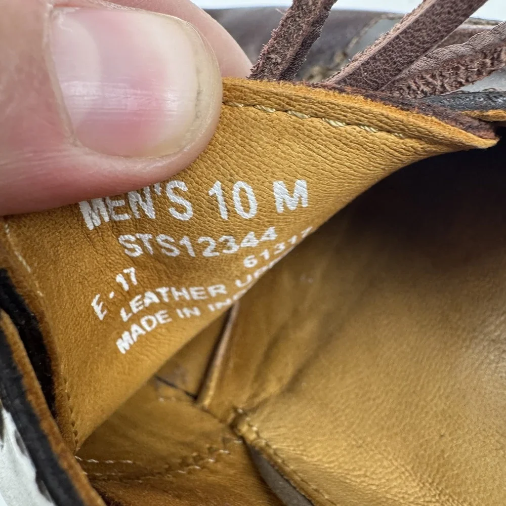 Mens Sperry Top-Sider Gold Cup 2-Eye Brown Leather Boat Deck Shoes Size 10 M GUC